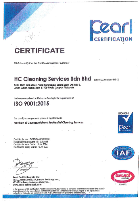 ISO 9001 Certification